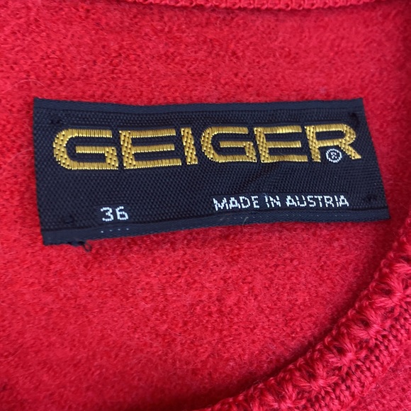 Geiger Vintage Boiled Wool Cardigan Sweater - Picture 9 of 11